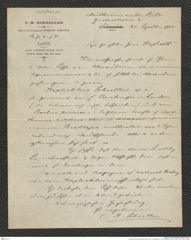 Nachlass Franz Steindachner, Brief von C. H. Schoeller an Franz Steindachner (21.09.1904), Inv.Nr. 465.01, Seite 1